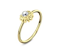 Flower Designed Gold Plated Nose Ring NSKR-35-GP